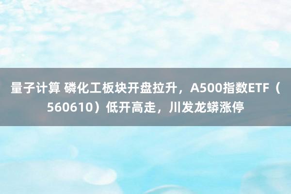 量子计算 磷化工板块开盘拉升，A500指数ETF（560610）低开高走，川发龙蟒涨停