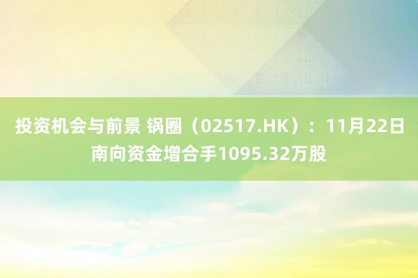 投资机会与前景 锅圈（02517.HK）：11月22日南向资金增合手1095.32万股