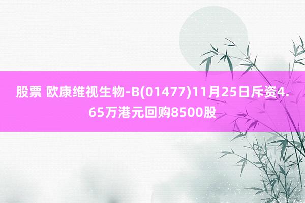 股票 欧康维视生物-B(01477)11月25日斥资4.65万港元回购8500股