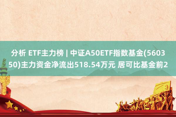 分析 ETF主力榜 | 中证A50ETF指数基金(560350)主力资金净流出518.54万元 居可比基金前2