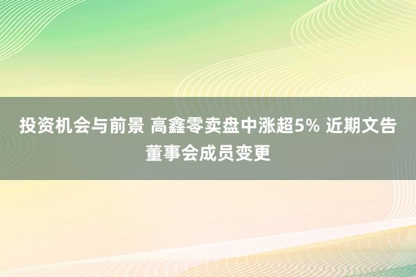 投资机会与前景 高鑫零卖盘中涨超5% 近期文告董事会成员变更