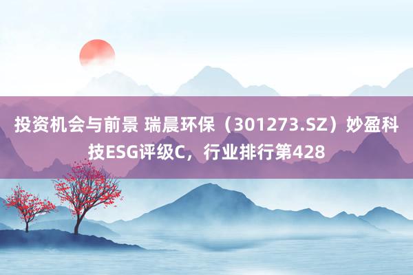 投资机会与前景 瑞晨环保（301273.SZ）妙盈科技ESG评级C，行业排行第428